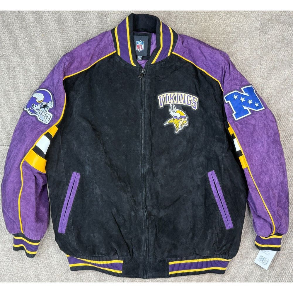 NFL Minnesota Vikings Men's‎ Embroidered Varsity Jacket Size XXL